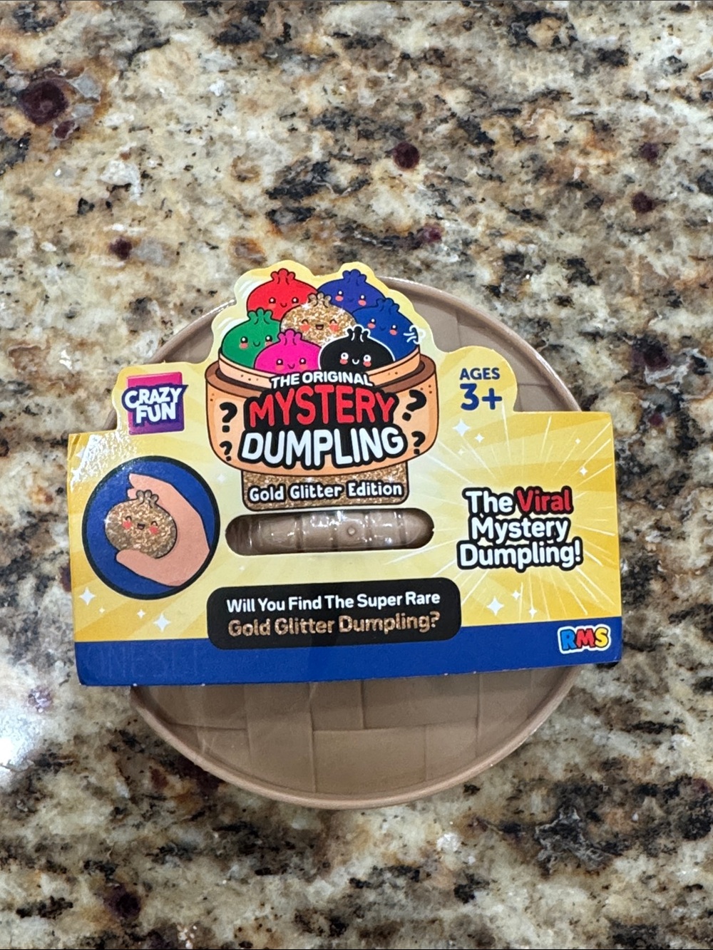 The Original Mystery Dumpling squishy Crazy Fun RMS- Gold Glitter Edition